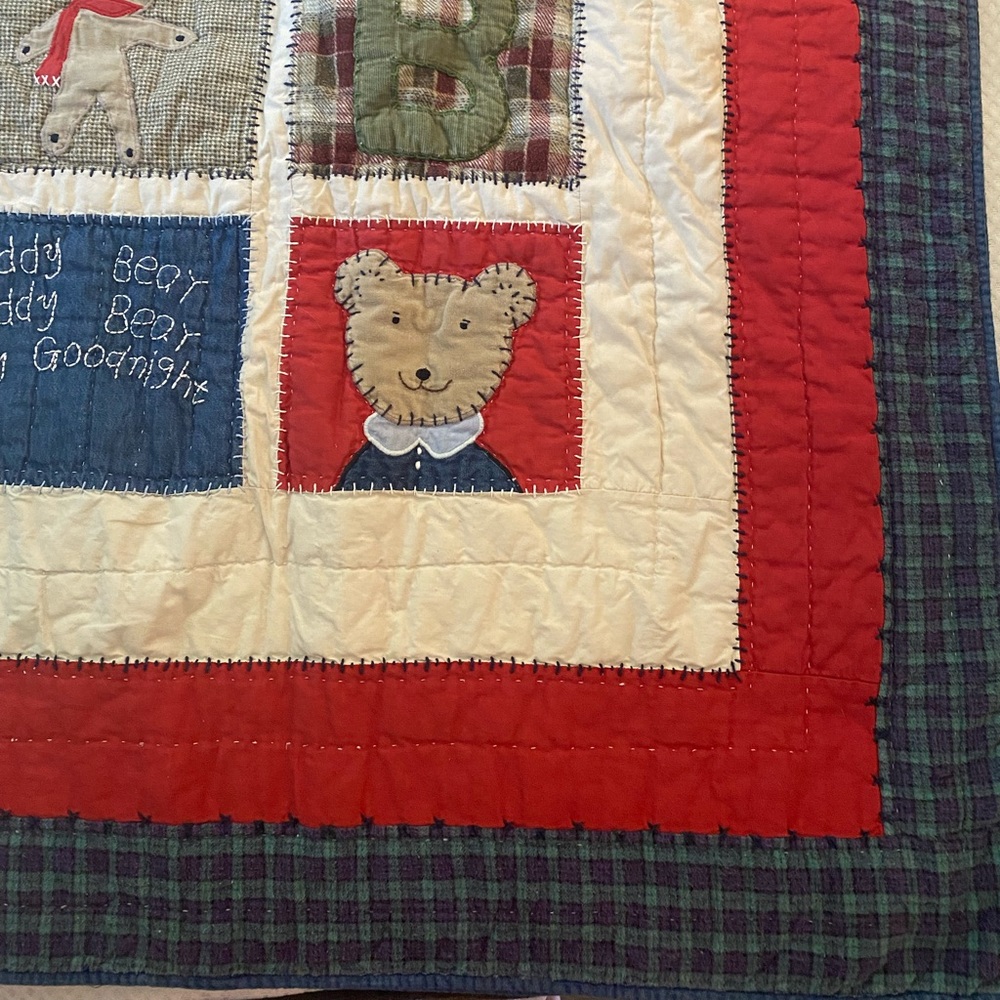 Pottery Barn Kids Twin Teddy Bear Quilt x 2